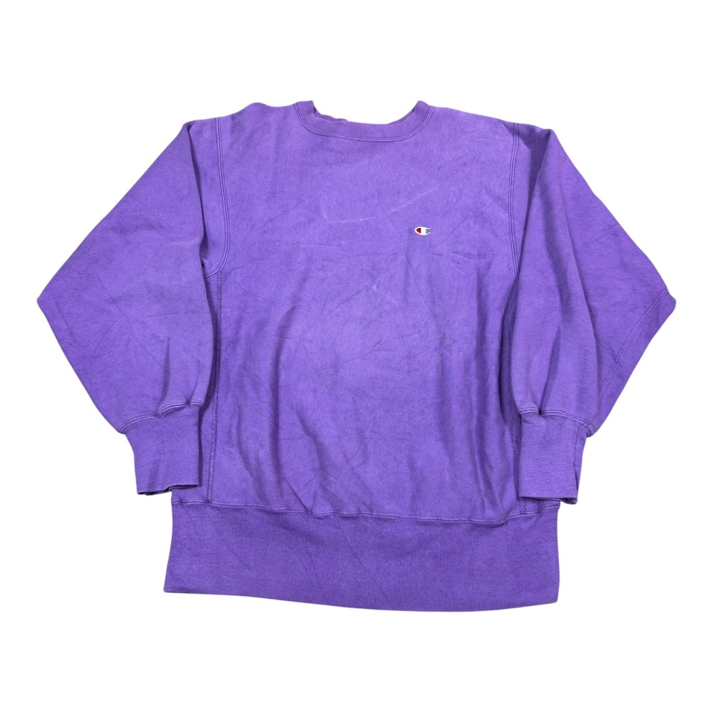 Vintage 90s Champion Reverse Weave Purple Sweatshirt Men's Large (Fits M) FLAWS